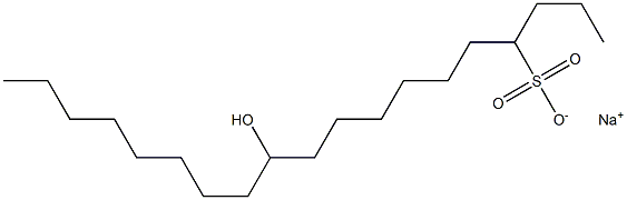 11-Hydroxynonadecane-4-sulfonic acid sodium salt Struktur