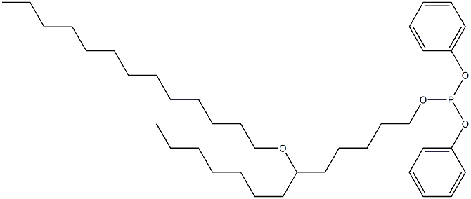 Phosphorous acid 6-(tridecyloxy)tridecyldiphenyl ester Struktur