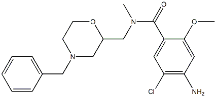 4-Amino-N-(4-benzylmorpholin-2-ylmethyl)-5-chloro-N-methyl-2-methoxybenzamide Struktur