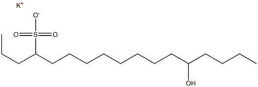 13-Hydroxyheptadecane-4-sulfonic acid potassium salt Struktur