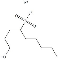 1-Hydroxynonane-4-sulfonic acid potassium salt Struktur