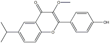 2-(4-Hydroxyphenyl)-6-isopropyl-3-methoxy-4H-1-benzopyran-4-one Struktur