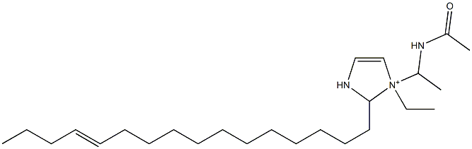 1-[1-(Acetylamino)ethyl]-1-ethyl-2-(12-hexadecenyl)-4-imidazoline-1-ium Struktur