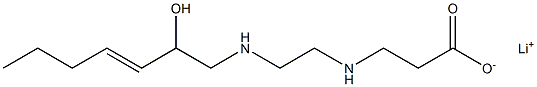 3-[N-[2-[N-(2-Hydroxy-3-heptenyl)amino]ethyl]amino]propionic acid lithium salt Struktur