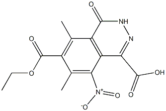 5-Nitro-1,2-dihydro-1-oxo-6,8-dimethylphthalazine-4,7-dicarboxylic acid 7-ethyl ester Struktur