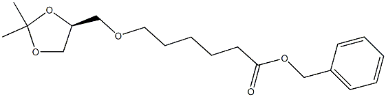 6-((S)-2,2-Dimethyl-[1,3]dioxolan-4-ylmethoxy)-hexanoic acid benzyl ester Struktur