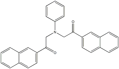 1-NAPHTHALEN-2-YL-2-[(2-NAPHTHALEN-2-YL-2-OXO-ETHYL)-PHENYL-AMINO]-ETHANONE Struktur