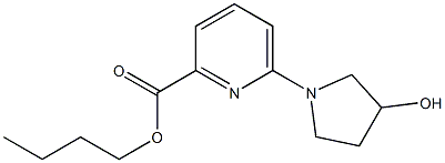 6-(3-hydroxy-pyrrolidin-1-yl)-pyridine-2-carboxylic acid butyl ester Struktur