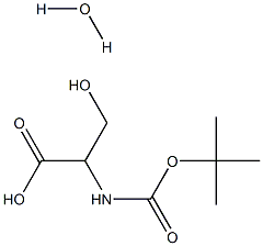 BOC-DL-Serine hydrate Struktur