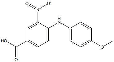 4-(4-Methoxyanilino)-3-nitrobenzoic acid Struktur