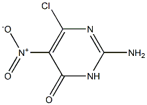 2-Amino-6-chloro-5-nitropyrimidin-4(3H)-one Struktur