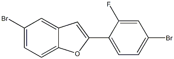 5-bromo-2-(4-bromo-2-fluorophenyl)benzofuran Struktur