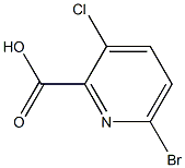 6-Bromo-3-chloro-2-pyridinecarboxylic acid Struktur