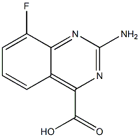 2-amino-8-fluoroquinazoline-4-carboxylic acid Struktur