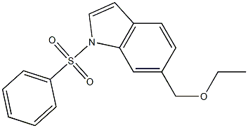 6-(ethoxy methyl)-1-(phenylsulfonyl)-1H-indole Struktur