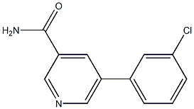 5-(3-chlorophenyl)pyridine-3-carboxamide Struktur