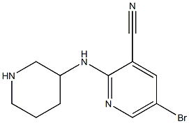 5-bromo-2-(piperidin-3-ylamino)pyridine-3-carbonitrile Struktur