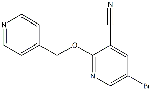 2-((pyridin-4-yl)methoxy)-5-bromopyridine-3-carbonitrile Struktur