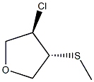 (3R,4R)-3-chloro-4-(Methylthio)tetrahydrofuran Struktur