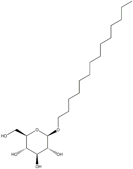 Tetradecyl b-D-glucopyranoside Struktur