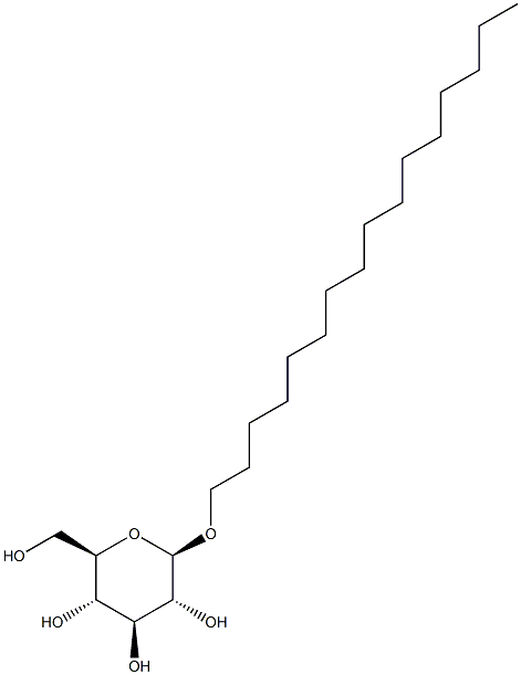 Hexadecyl b-D-glucopyranoside Struktur