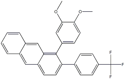 1-(3,4-dimethoxyphenyl)-2-(4-trifluoromethylphenyl)anthracene Struktur