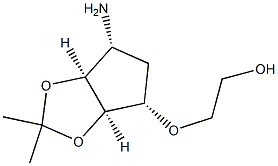 2-[[(3AR,4S,6R,6AS)-6-aminotetrahydro-2,2-dimethyl-4H-cyclopenta-1,3-dioxole-4-yl]oxy]- Ethanol Struktur