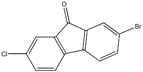 2-Bromo-7-chloro-fluorenone Struktur