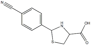 2-(4-CYANO-PHENYL)-THIAZOLIDINE-4-CARBOXYLIC ACID Structure