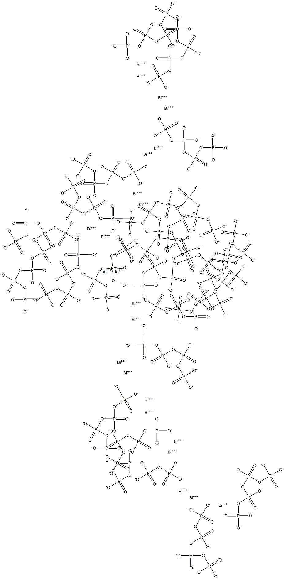 Tricosabismuth tetraphosphate Struktur