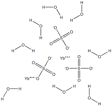 Ytterbium(III) sulfate octahydrate Struktur