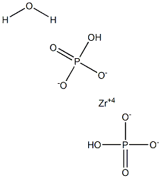 Zirconium hydrogen phosphate monohydrate Struktur