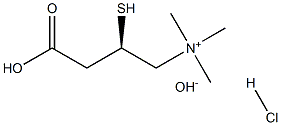 (R)-(3-carboxy-2-mercaptopropyl)trimethylammonium hydroxide hydrochloride Struktur