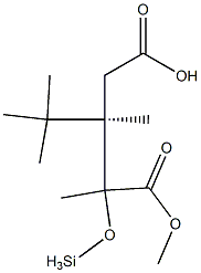 (3R)-tert-butyldimethylsiloxy glutaric acid monomethyl ester Struktur