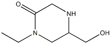 1-ETHYL-5-(HYDROXYMETHYL)PIPERAZIN-2-ONE Struktur