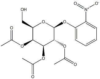 2-Nitrophenyl2,3,4-tri-O-acetyl-b-D-galactopyranoside Struktur