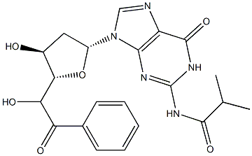 N2-Isobutyryl-5'-benzoyl-2'-deoxyguanosine Struktur