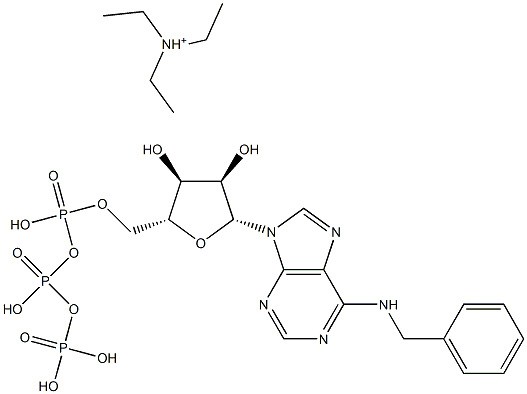 N6-Benzyl-D-adenosinetriphosphatetriethylammoniumsalt Struktur