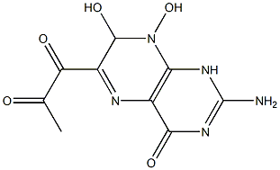 1-(2-amino-7,8-dihydroxy-4-oxo-1,7-dihydropteridin-6-yl)propane-1,2-dione Struktur