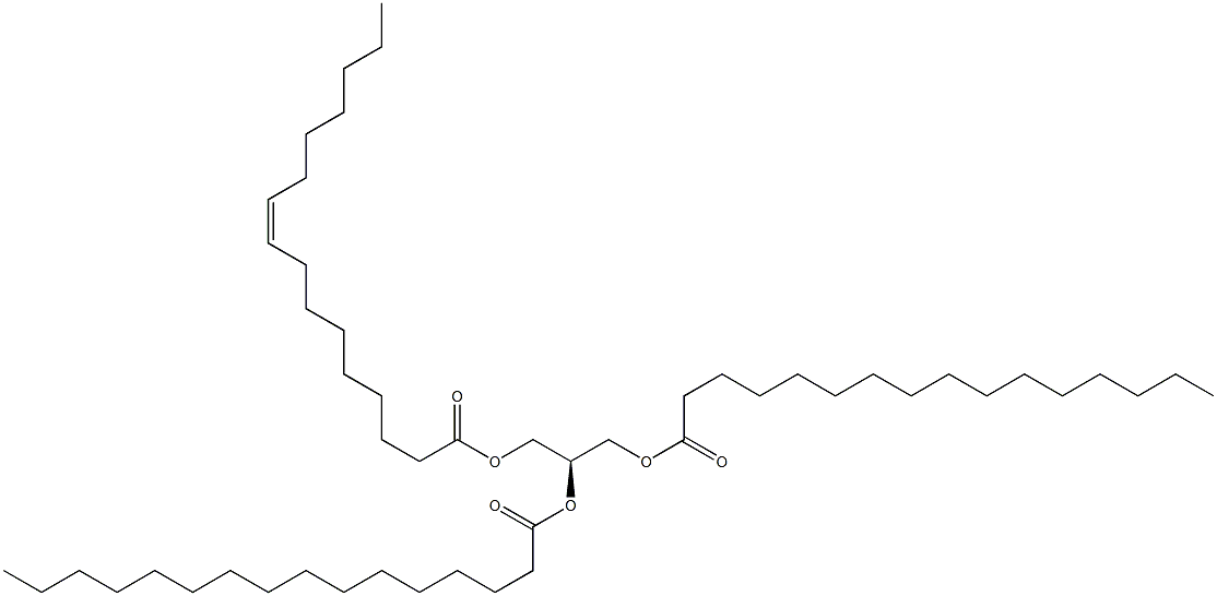 1,2-dihexadecanoyl-3-(9Z-hexadecenoyl)-sn-glycerol Struktur