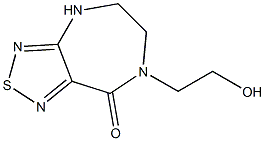 7-(2-Hydroxyethyl)-4,5,6,7-tetrahydro-8H-[1,2,5]thiadiazolo[3,4-E][1,4 ]diazepin-8-one Struktur