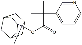 2-methyl-2-adamantyl 2-methyl-2-(3-pyridyl)propanoate Struktur