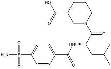 (N-(4-sulfamoylbenzoyl)leucyl)piperidine-3-carboxylic acid Struktur