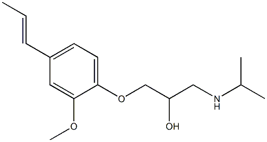 1-(isopropylamino)-3-((4-propenyl-2-methoxy)phenoxy)-2-propanol Struktur