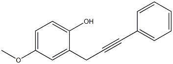 4-methoxy-2-(3-phenyl-2-propynyl)phenol Struktur