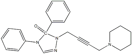 4,5-diphenyl-1-(4-piperidino-2-butynyl)-1,2,4-triazoline-5-one Struktur