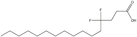 4,4-difluoropalmitic acid Struktur