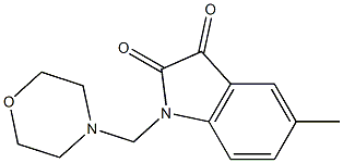 1-morpholinomethyl-5-methylisatin Struktur