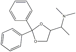 (1-(2,2-diphenyl-(1,3)dioxolan-4-yl)-ethyl)-dimethyl-amine Struktur