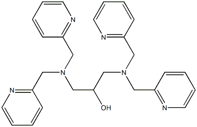 N,N,N',N'-tetrakis((2-pyridyl)methyl)-2-hydroxy-1,3-diaminopropane Struktur